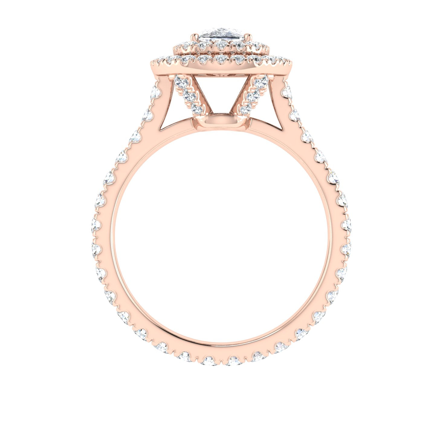 Elixir Cushion Halo Moissanite Engagement Ring